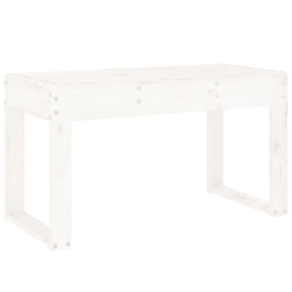 Panchina da Giardino | Panca da Giardino Bianca 80x38x45 cm Legno Massello di Pino