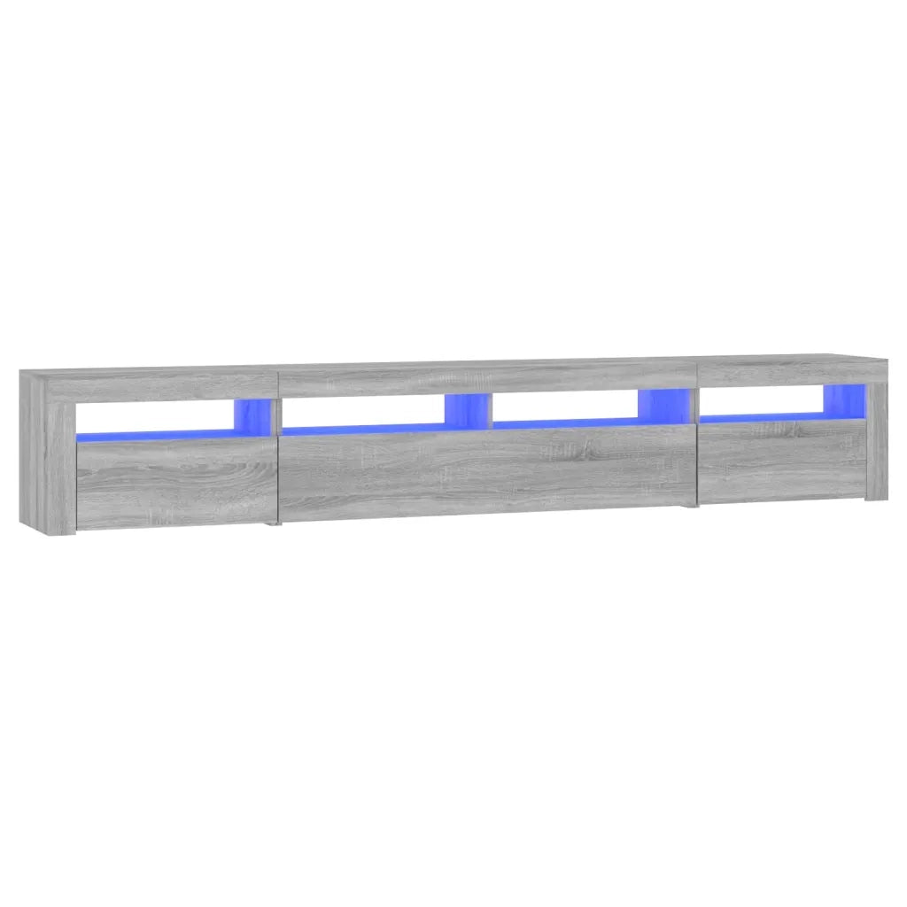 Mobile Porta TV con Luci LED Grigio Sonoma 240x35x40 cm cod mxl 24771