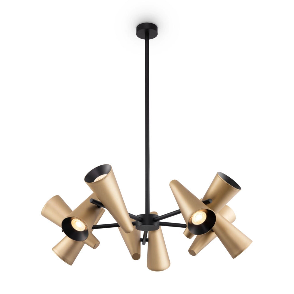 Maytoni Lampadario moderno Giro 10 luci GU10 ottone metallo
