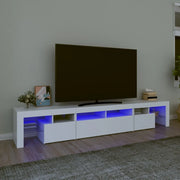 Mobile Porta TV con Luci LED Bianco 230x36,5x40 cm 3152786