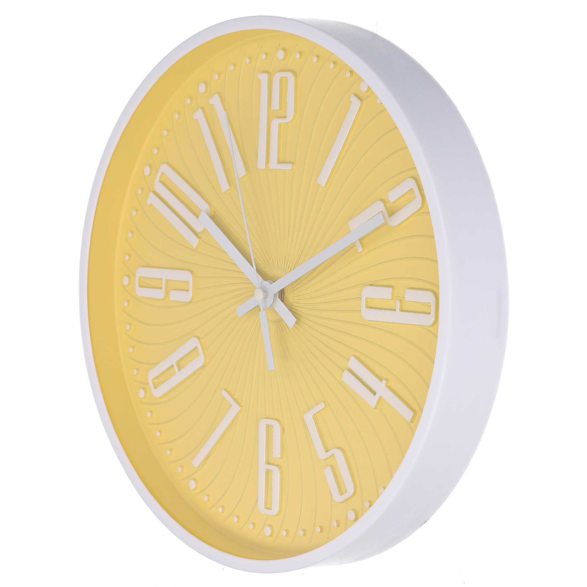 Orologio da Parete Ø30 cm in Plastica Giallo
