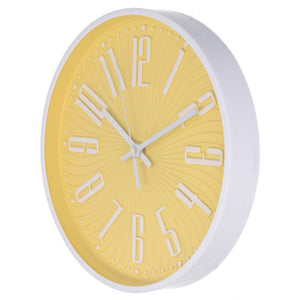 Orologio da Parete Ø30 cm in Plastica Giallo