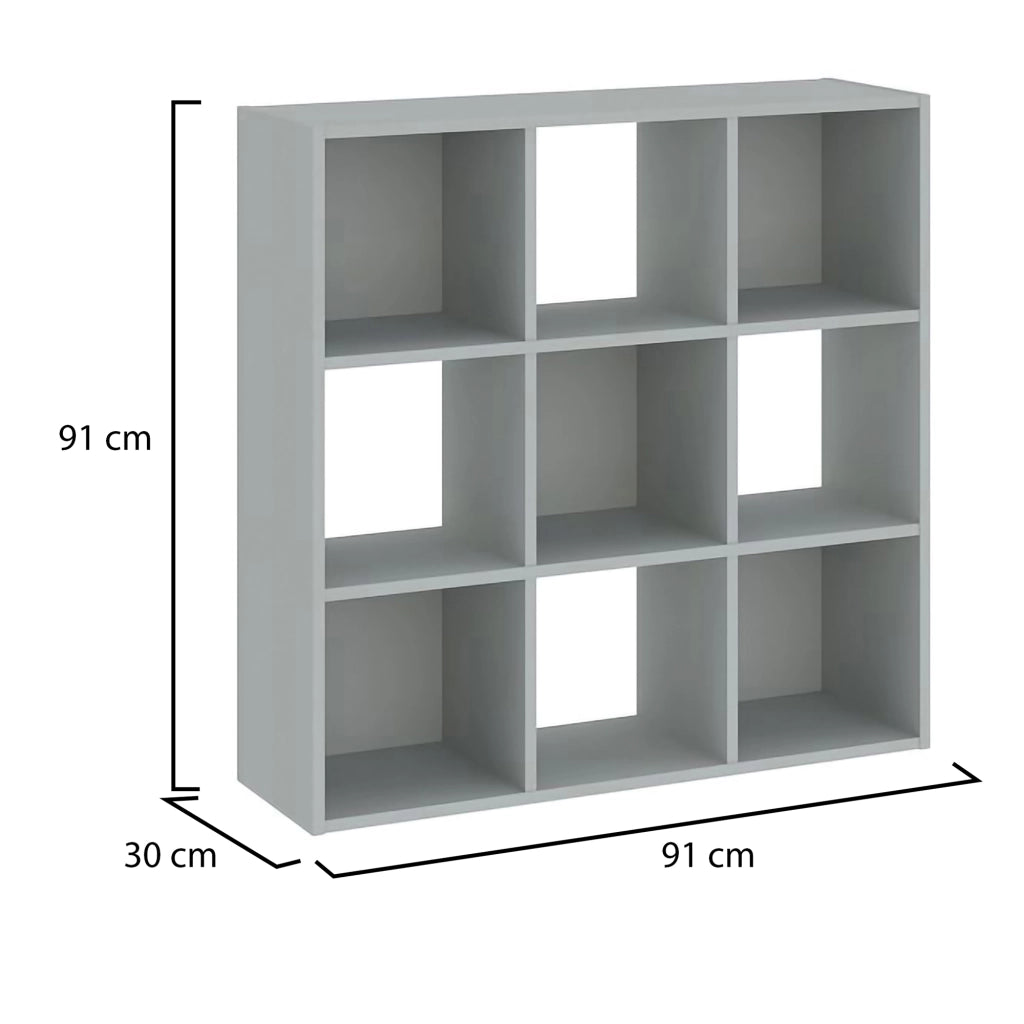 Biblioteca Liga, Libreria 6 Ripiani, 91x30x91h cm Grigio