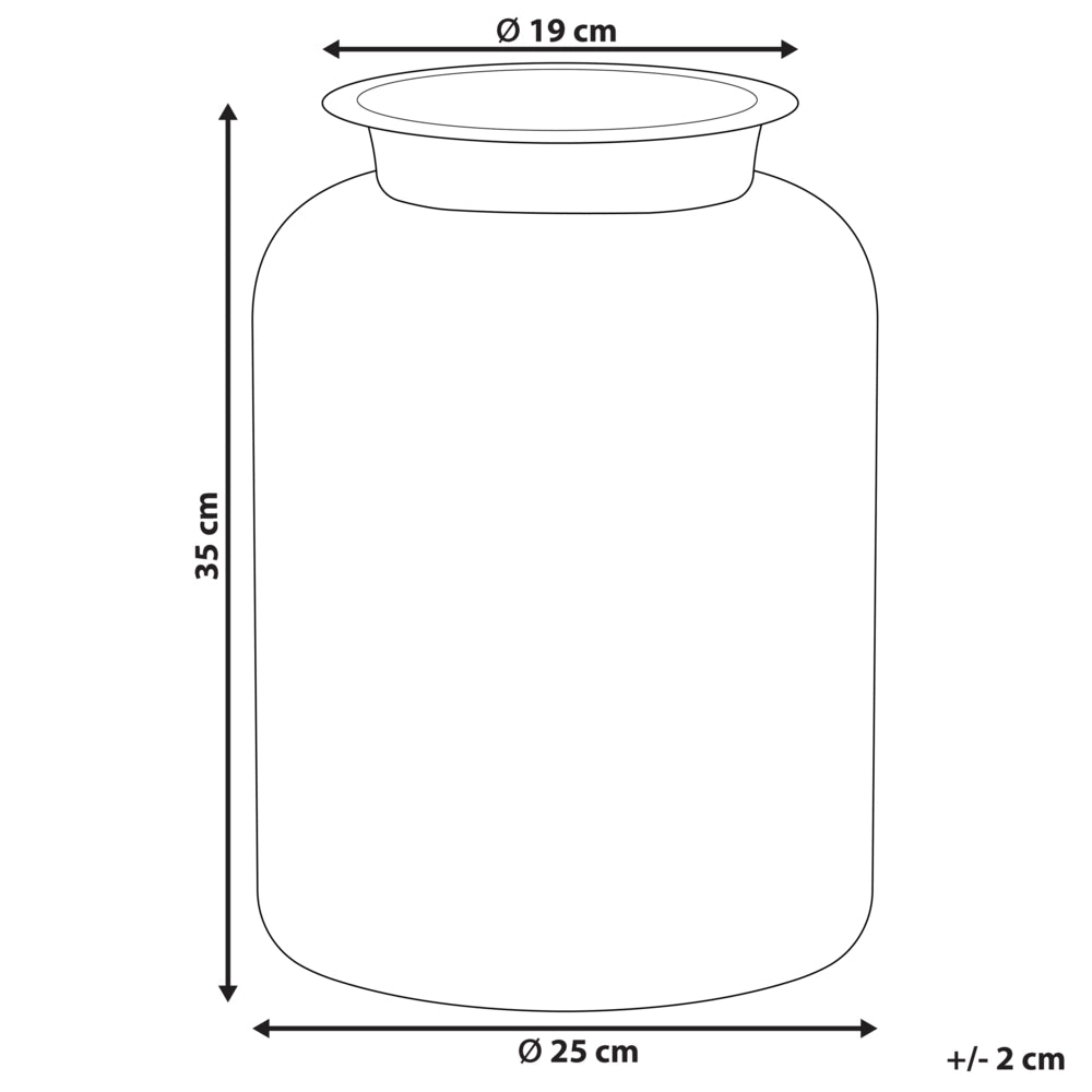 Vaso per fiori in vetro marrone dorato 35 cm decorativo fatto a mano a forma di cilindro da tavolo decorazione per la casa design moderno