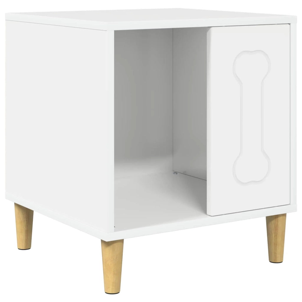Cuccia per cani Bianco Lucido 44 x 42 x 49 cm Legno multistrato