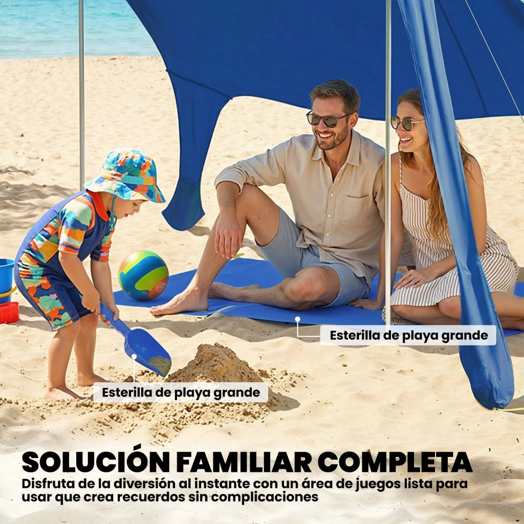 Tenda da giardino pieghevole Playa ¨C zephmum ¨C UPF50+ alluminio blu