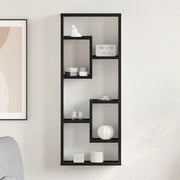 vidaXL Mensola da parete in rovere nero 36x16x90 cm in legno composito