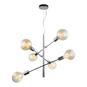 Italux Madalyn lampadario cromato 6 luci E27 Ø51cm