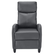 Poltrona relax con schienale reclinabile e poggiapiedi rivestimento grigio 102 cm 03_0005210