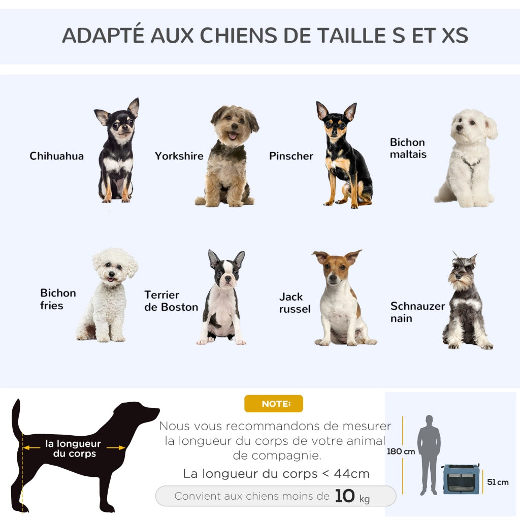 Borsa da trasporto pieghevole per animali domestici ¨C Minimal ¨C Blu Nero 69x51x51 cm