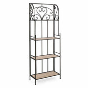 Scaffale in Metallo Bianco con 4 Piani in MDF Stile Romantico - GUSE