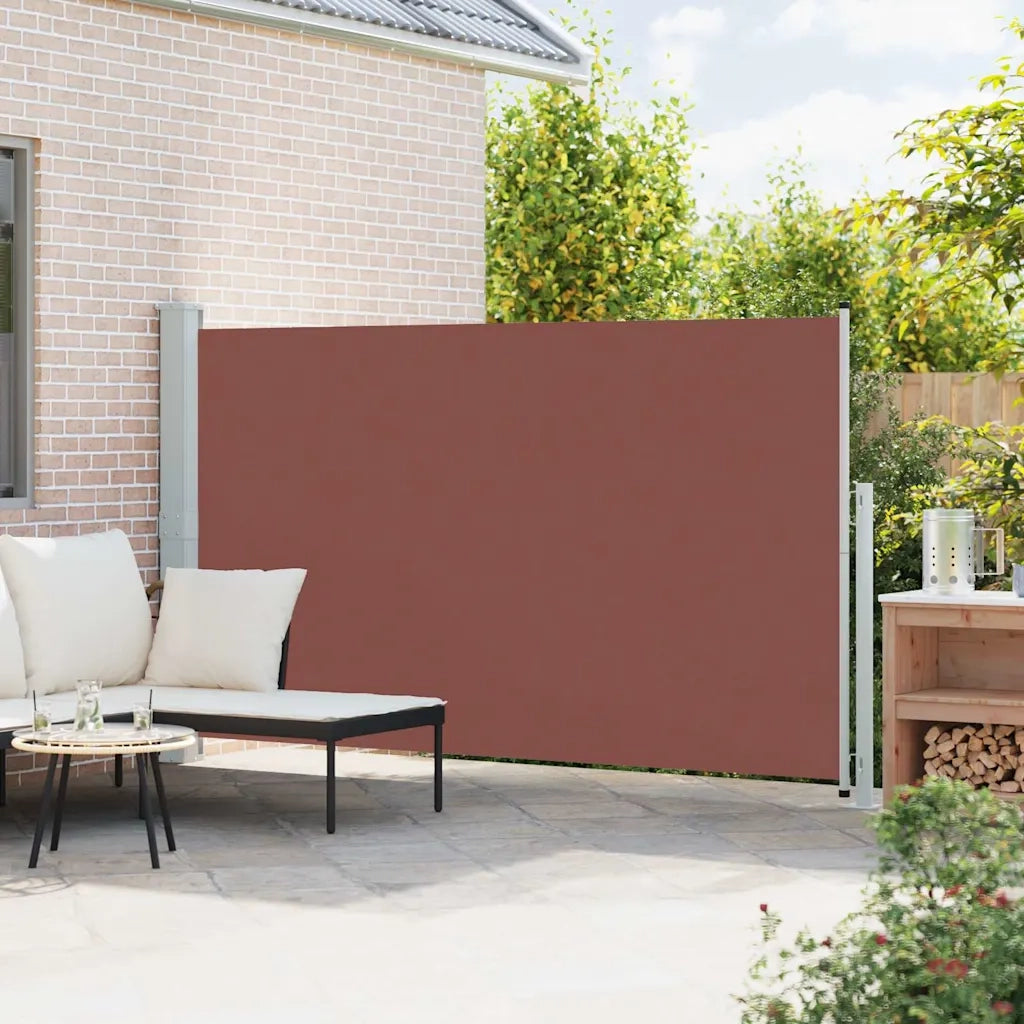 Tenda da Sole | Tenda laterale Retrattile per Patio 180x300 cm Marrone