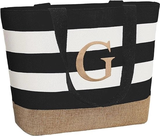 Borsa personalizzata per spiaggia, borsa grande per donne con chiusura a righello, regalo personalizzato per donna per amica, damigella d'onore, collega.