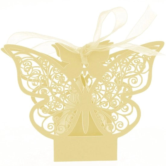 Cadeaudozen con coperchio per 50 pezzi - Vlinderdozen - Cadeaudozen per matrimonio/anniversario con coperchio - Alta qualità scatola - Laccato brillante