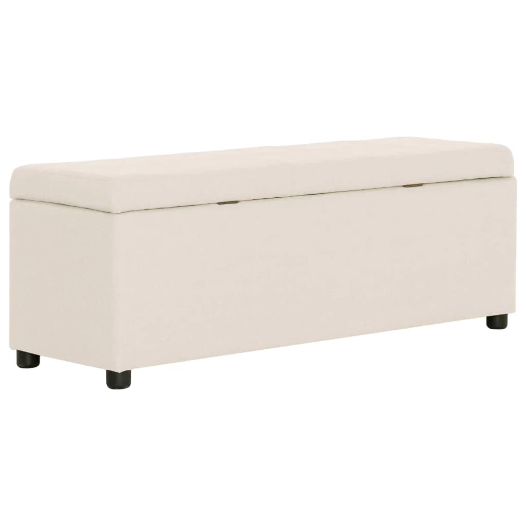 Panca con vano contenitore 116 cm poliestere crema 02_0010803