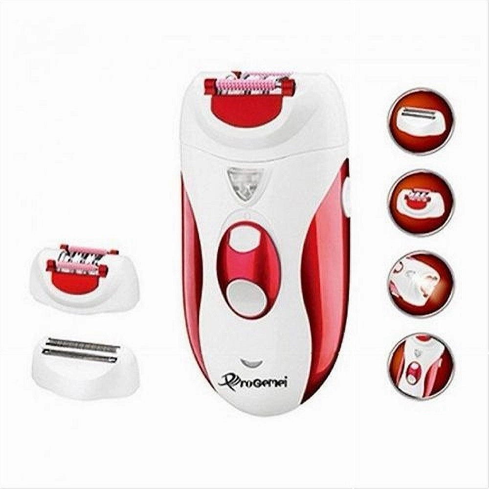 Trade Shop - Set Epilatore Rasoio Ricaricabile Donna 2in1 Dispositivo Elettrico Corpo Gm-2118 -