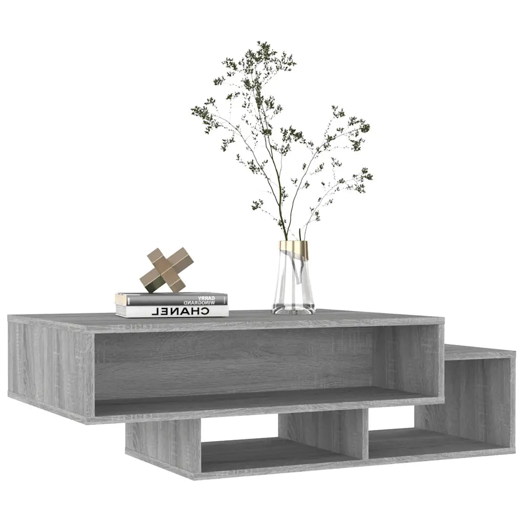 Tavolino da Salotto Grigio Sonoma 105x55x32cm Legno Multistrato cod mxl 6609