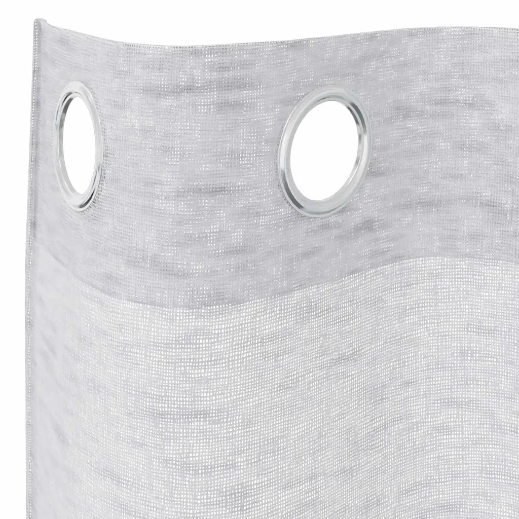 Tenda in Velo 2 pz Grigio chiaro 245 x 140 cm Poliestere 4108000