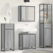 Set di mobili per il bagno Grigio Sonoma Legno multistrato