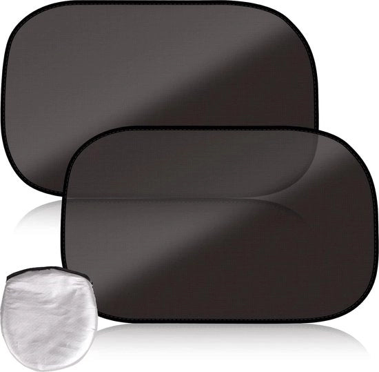 Zonnescherm auto 2 pezzi - forma universale, dimensioni 50x31 cm, schermo per vetro auto, protezione contro raggi UV, schermatura auto per bambini per oscuramento con tasca di riposo