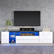 Mobile TV bicolore - Xylo - 180x40x45cm LED 2 ante 2 cassetti