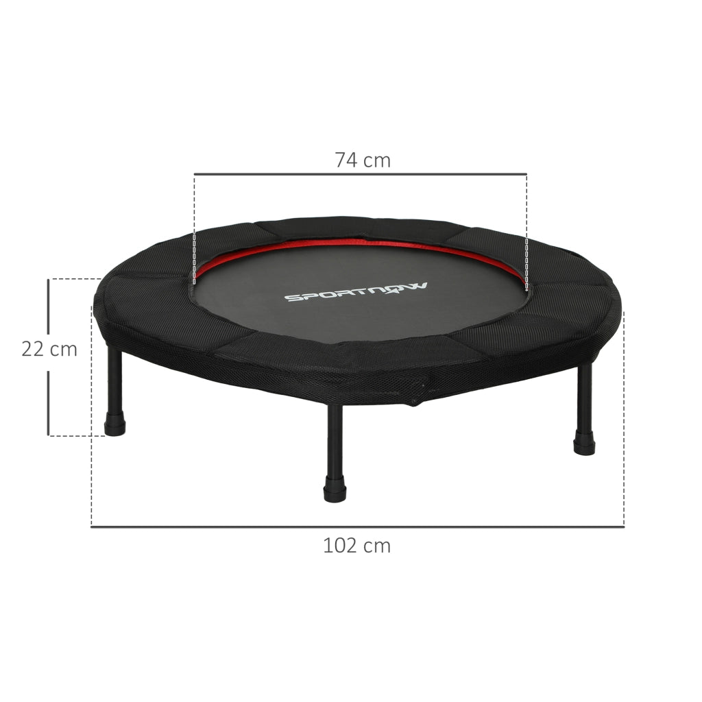 Tappeto elastico per fitness ¨C zephmum ¨C rosso, acciaio, ? 102 cm
