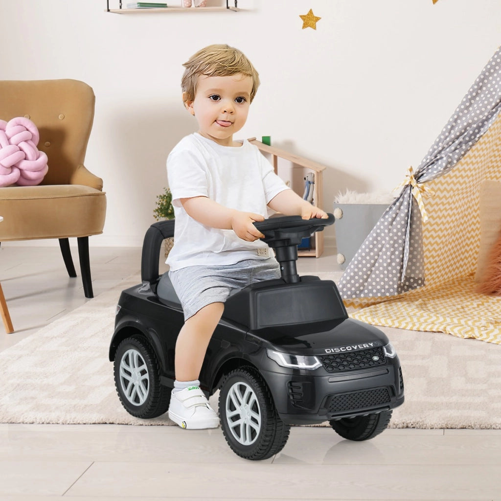 Macchina a spinta per bambini giocattolo a pedale per bambini con clacson-Suoni del motore e spazio di archiviazione sotto sedile Nero