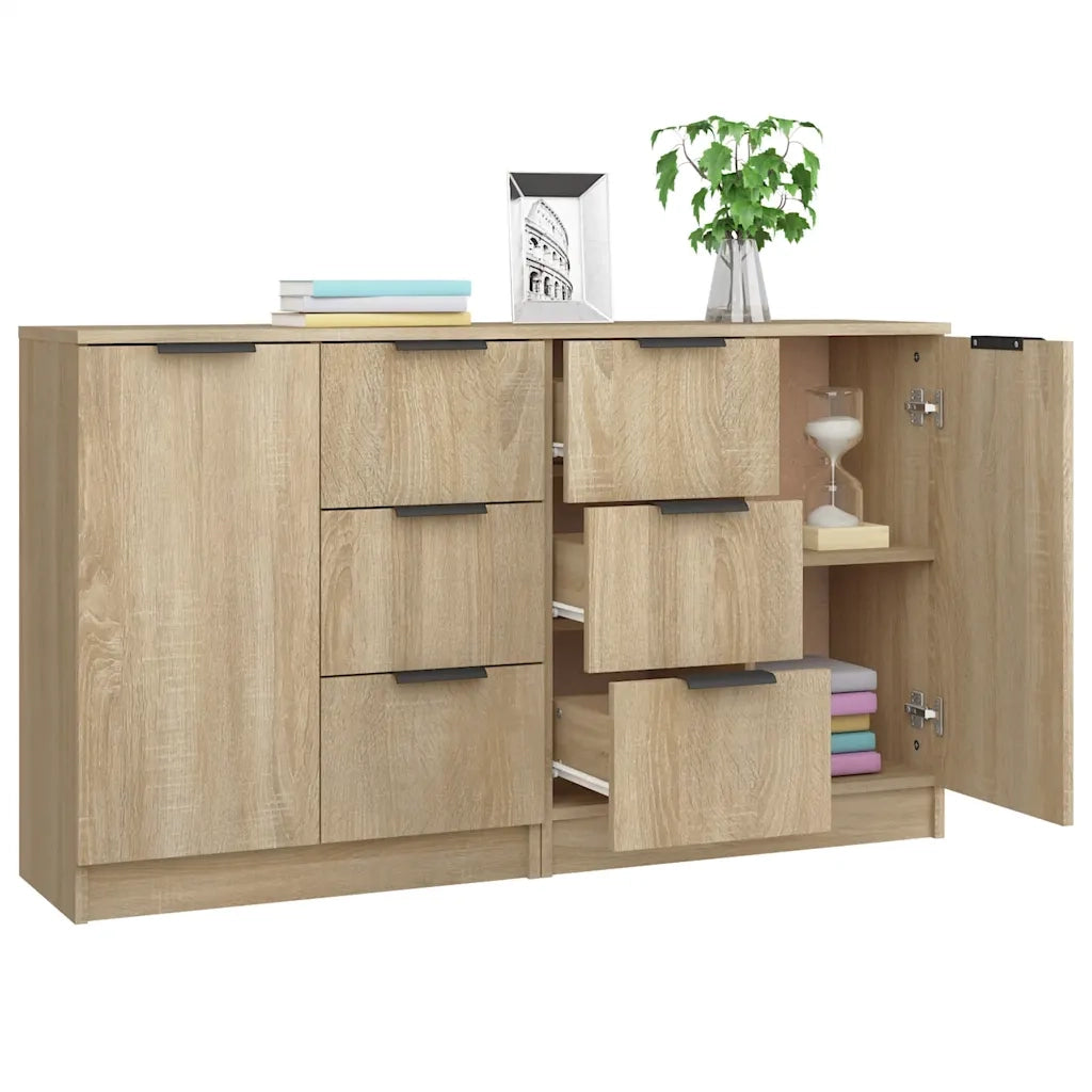 Credenze 2 pz Rovere Sonoma 60x30x70 cm in Legno Multistrato 3115790