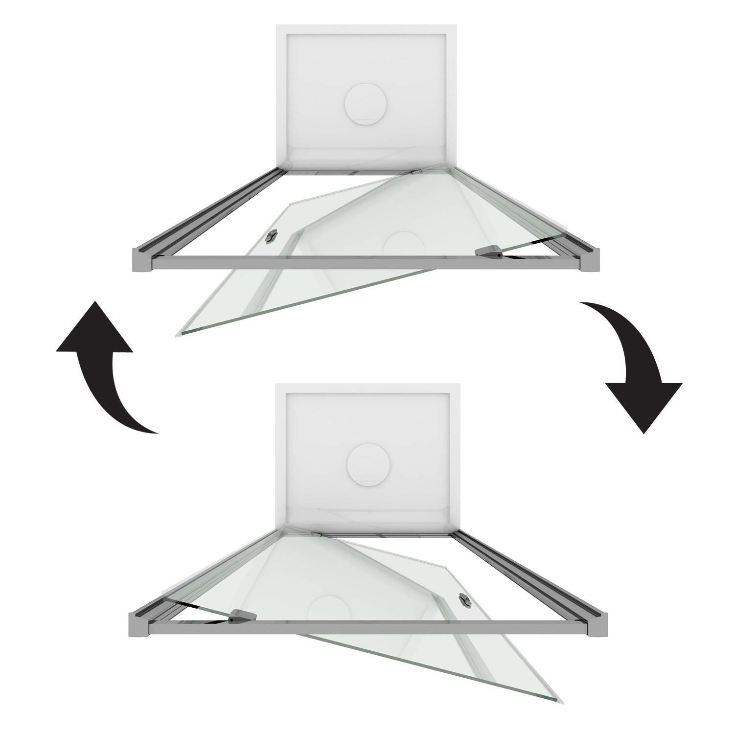 Porta Parete Doccia 75 cm 1 Anta Battente in Cristallo Trasparente 6mm H185 Fosterberg Koge