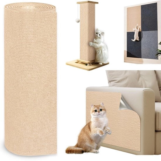 Tappeto autoadesivo 300cm x 40cm - Tappeti per parete, tappeti per gatti, tappeto autoadesivo (Kaki)