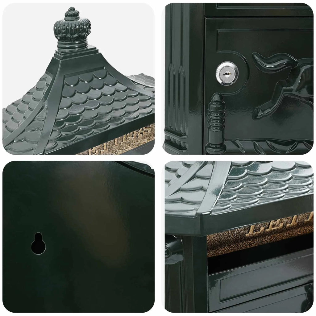 Cassetta Postale da Muro con porta Verde 40,5 x 16 x 45 cm 42023500
