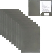 Presentazione documentale in A4 di 320 g/m² carta kraft, 10 pezzi, adatto per scuola, università, progetto, azienda (grigio, 10 pezzi)