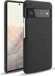 Coprioggetto Pixel 6 Pro in Plastica Dura con Finitura Tessile Nero