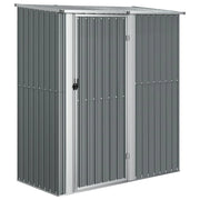 Casetta da giardino cabina ripostiglio casetta da esterno robusta casetta per attrezzi 180,5 x 97 x 209,5 cm acciaio zincato grigio 02_0022230