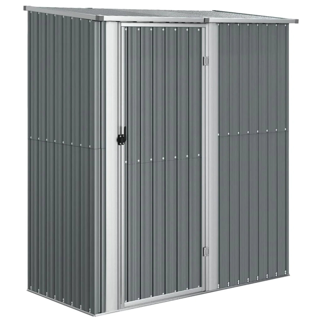 Casetta da giardino cabina ripostiglio casetta da esterno robusta casetta per attrezzi 180,5 x 97 x 209,5 cm acciaio zincato grigio 02_0022230