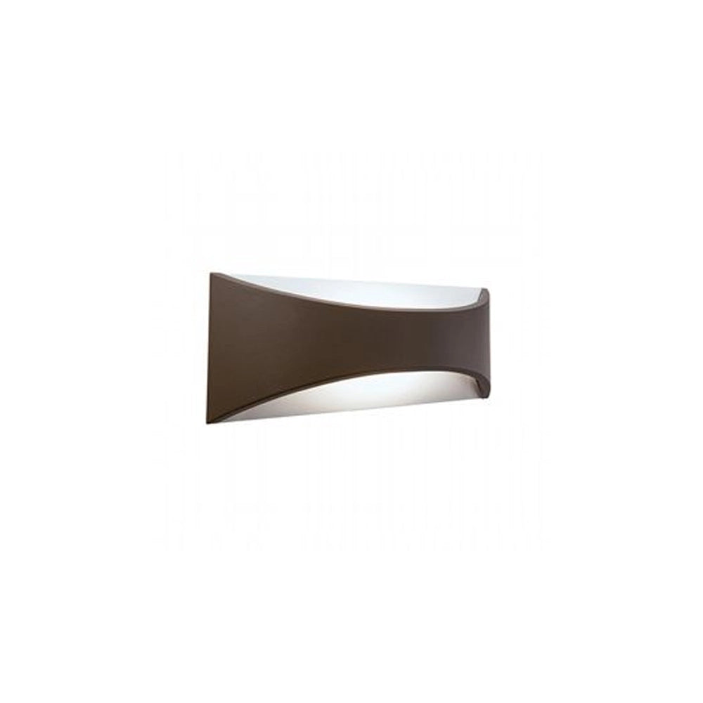 Applique Da Esterno Moderna Moon Alluminio E Termoplastica Caffè Led 12W 4000K