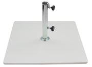 Base per Ombrellone da Giardino 60 Kg per Tubi Ø70mm in Metallo Bianco