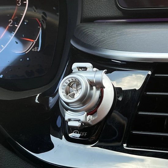 Pomello di avvio, copertura pomello di avvio a forma turbo con retro con adesivo self-adesivo, decorazione interiore raffreddante per auto e motocicletta.