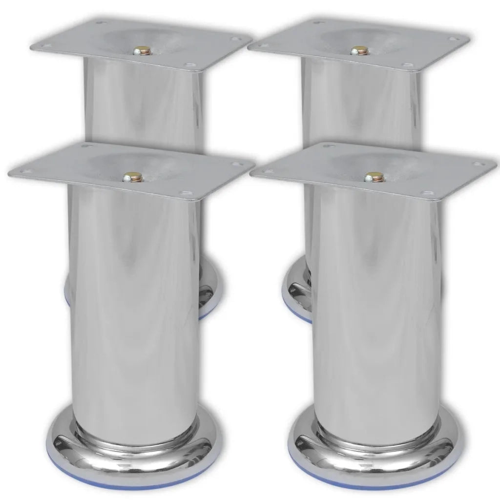 Piedini Rotondi per Divani 8 pz Cromati 120 mm CFW2233834