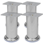 Piedini Rotondi per Divani 8 pz Cromati 120 mm CFW2233834