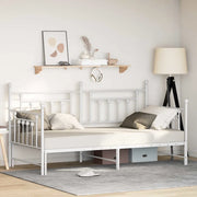 Struttura per letto di giorno-Giroletto Bianco 90 x 190 cm Acciaio