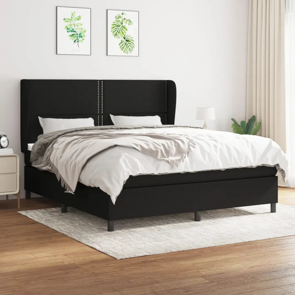 Giroletto a Molle con Materasso Nero 180x200 cm in Tessutocod mxl 122077