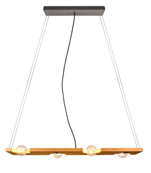 Lampada a Sospensione da Interno Attacco E27 in Legno naturale Naturale