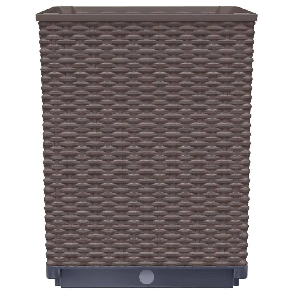 vidaXL Fioriere 4 pz Marroni 30x30x37 cm in Polipropilene