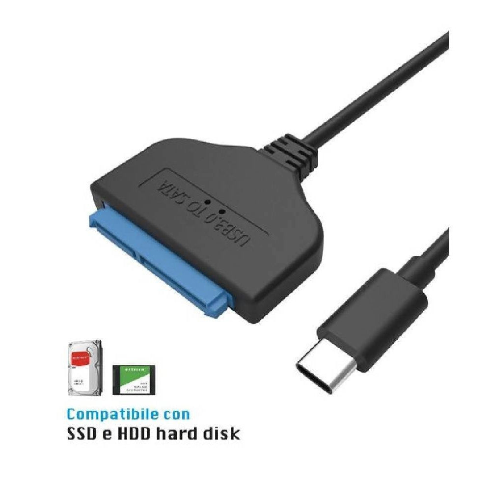 Trade Shop - Cavo Convertitore Sata Type-c 20cm Adattatore Ssd/hdd Hard Disk Maxtech Sa-tc01 -