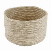 Trade Shop - Cestino Porta Oggetti Cesto In Tessuto Intrecciato Rotondo Casa 21x12.5 Cm 10642 -