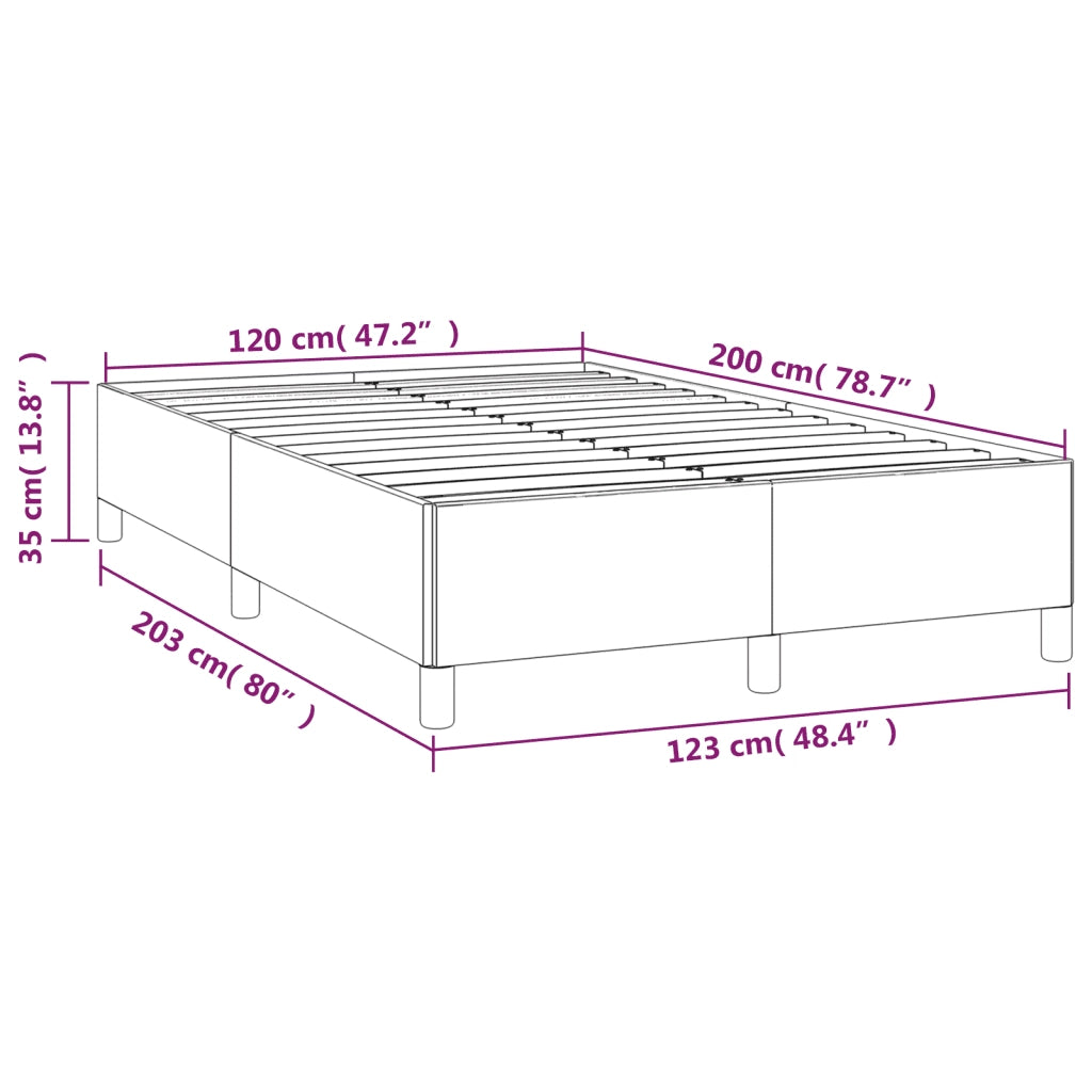 Giroletto senza Materasso Grigio Chiaro 120x200 cm Tessuto 347050