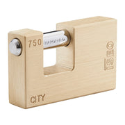 ISEO P740 LUCCHETTO CITY P/SERRANDA 76MM OTTONE