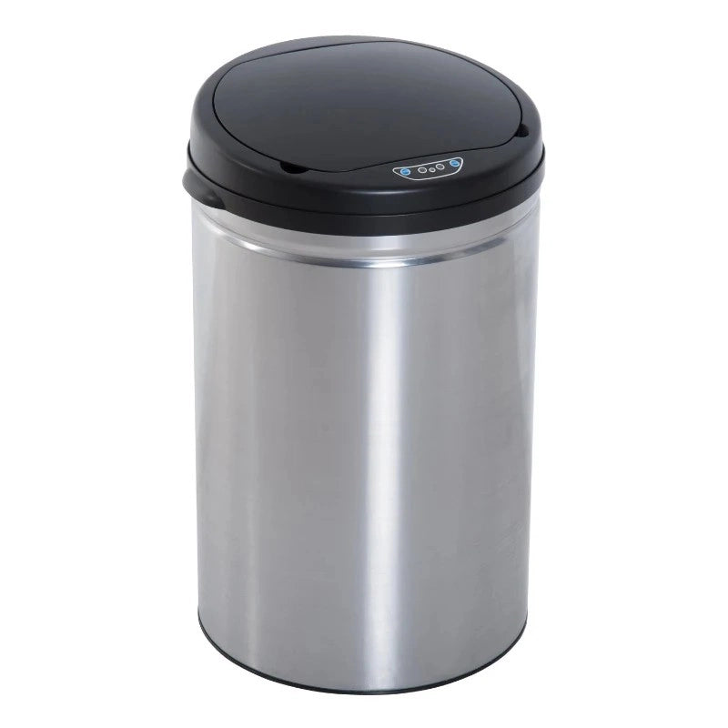 PATTUMIERA con sensore 30 L Ø30,5x51,5 cm Nero Acciaio inox