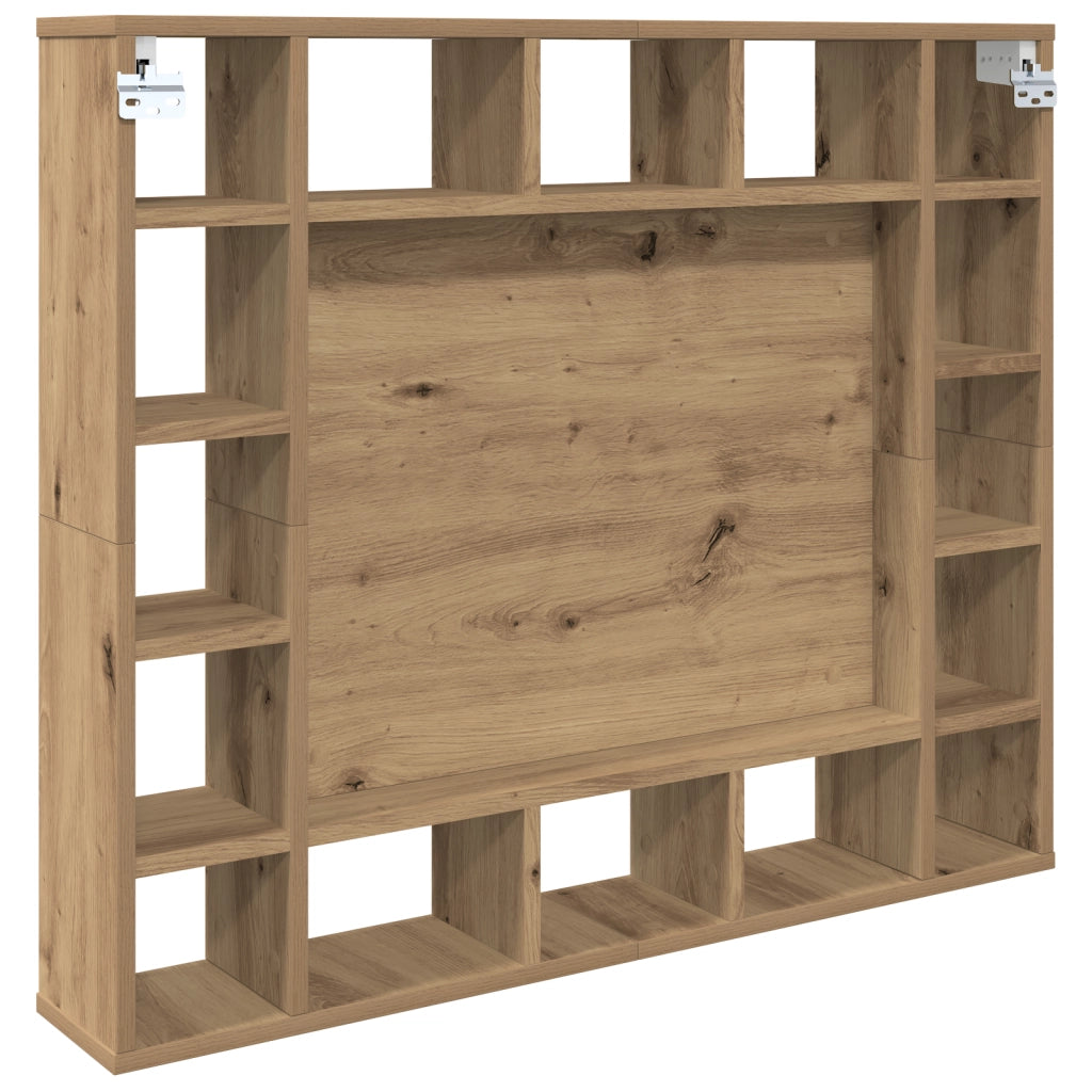vidaXL Mobiletto per specchio rovere artigianale 91 x 15 x 76.5 cm